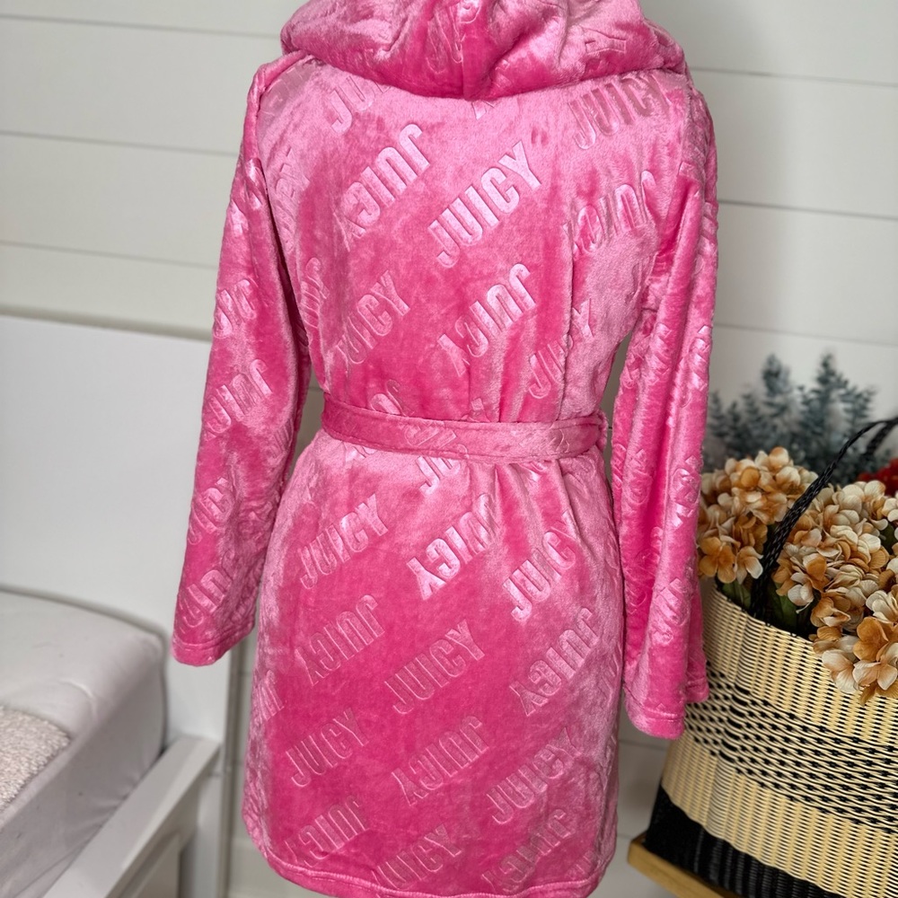 Juicy couture Pink lush luxe robe gift Christmas Valentines velour - Picture 4 of 11